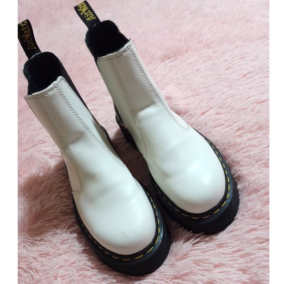 Dr. Martens Shoes - Dr Martens  white platform  boots US 6 EU 37  -MINOR WEAR VIEW PICS & DESCRIPTIO